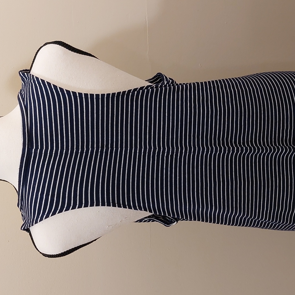 Daily Ritual Striped Navy Racerback Dress - Picture 7 of 9